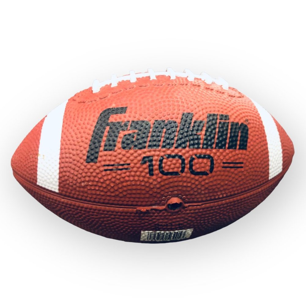 Franklin Sports Junior Football - Grip-Rite 100 Durable Outdoor Rubber Football